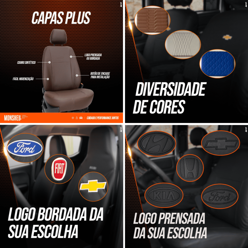 Capas De Bancos Em Couro Sob Medida Fit Plus Monshell 2828